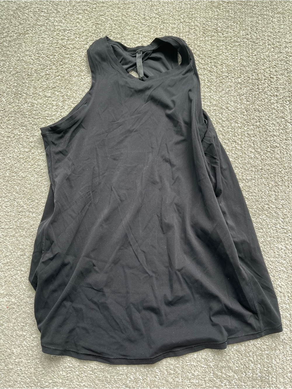 Black Women's Athletic Tank Top - Open Back